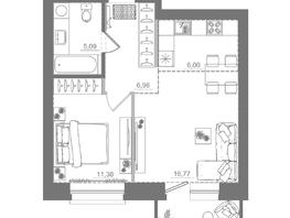 Продается Студия ЖК Спектр, дом 9, 50.55  м&sup2;, 8700000 рублей