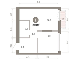 Продается 1-комнатная квартира ЖК Европейский берег, дом 45, 38.95  м&sup2;, 7620000 рублей