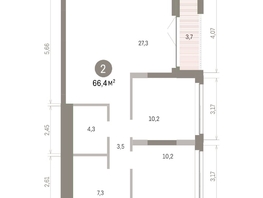 Продается 2-комнатная квартира ЖК Европейский берег, дом 45, 66.41  м&sup2;, 12100000 рублей