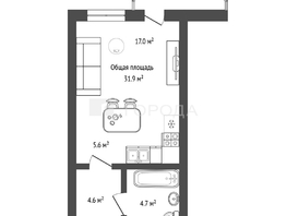Продается Студия Немировича-Данченко ул, 31.9  м&sup2;, 4500000 рублей