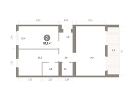 Продается 2-комнатная квартира ЖК Пшеница, дом 5.2, 81.08  м&sup2;, 11080000 рублей