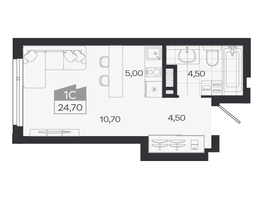 Продается Студия ЖК Ясный берег, дом 33, 24.7  м&sup2;, 5009000 рублей
