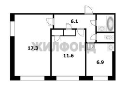Продается 2-комнатная квартира Зорге ул, 47  м&sup2;, 4400000 рублей