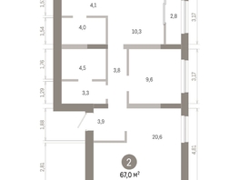 Продается 2-комнатная квартира ЖК Европейский берег, дом 46, 66.95  м&sup2;, 11070000 рублей