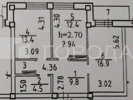 Продается 2-комнатная квартира Бориса Богаткова ул, 58.5  м&sup2;, 9795000 рублей