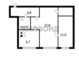 Продается 2-комнатная квартира Ученическая ул, 41.4  м&sup2;, 3600000 рублей