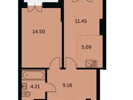 Продается 2-комнатная квартира ЖК Академия, дом 3, 45.66  м&sup2;, 10450000 рублей