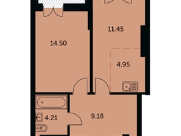 Продается 2-комнатная квартира ЖК Академия, дом 3, 45.4  м&sup2;, 10650000 рублей
