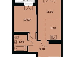 Продается 2-комнатная квартира ЖК Академия, дом 3, 42.2  м&sup2;, 9850000 рублей
