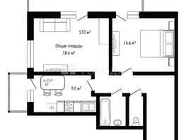 Продается 2-комнатная квартира Дуси Ковальчук ул, 58.6  м&sup2;, 8400000 рублей