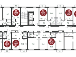 Продается 1-комнатная квартира ЖК Скандинавские кварталы, дом 1, 42.05  м&sup2;, 6190000 рублей