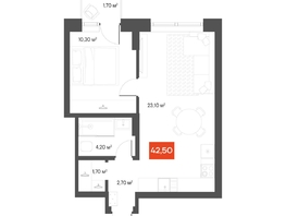 Продается 1-комнатная квартира  Квартал ЩА, 42.5  м&sup2;, 9590000 рублей