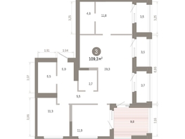 Продается 3-комнатная квартира ЖК Город на озере, 112  м&sup2;, 21370000 рублей