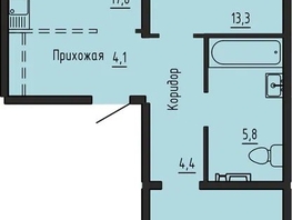 Продается 2-комнатная квартира ЖК Самоцветы, Бирюза дом 3, 65  м&sup2;, 8450000 рублей