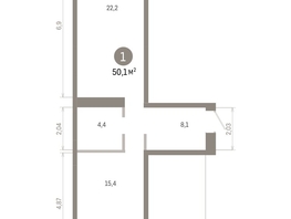 Продается 1-комнатная квартира ЖК Европейский берег, дом 46, 50.13  м&sup2;, 8790000 рублей