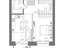 Продается Студия ЖК Спектр, дом 9, 49.28  м&sup2;, 7860000 рублей