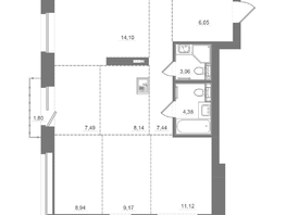 Продается 4-комнатная квартира ЖК Спектр, дом 10, 81.48  м&sup2;, 13790000 рублей
