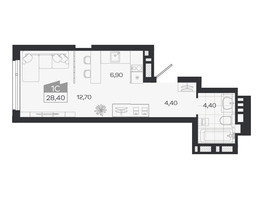 Продается Студия ЖК Ясный берег, дом 33, 28.4  м&sup2;, 4916000 рублей