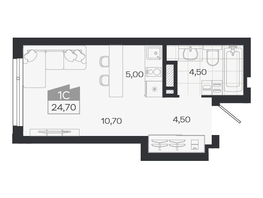 Продается Студия ЖК Ясный берег, дом 33, 24.7  м&sup2;, 4475000 рублей