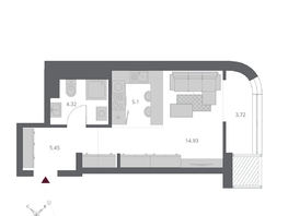 Продается Студия ЖК Беринг, дом 3, 33.52  м&sup2;, 6100000 рублей