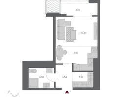 Продается Студия ЖК Беринг, дом 3, 33.58  м&sup2;, 6670000 рублей