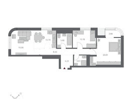 Продается 3-комнатная квартира ЖК Беринг, дом 3, 83  м&sup2;, 14570000 рублей