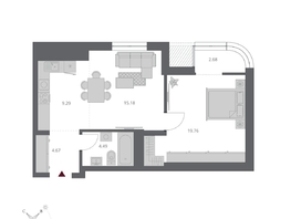 Продается 1-комнатная квартира ЖК Беринг, дом 3, 56.07  м&sup2;, 11570000 рублей