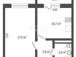 Продается 1-комнатная квартира ЖК Околица, дом 1, 35.6  м&sup2;, 5700000 рублей