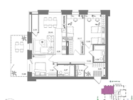 Продается 3-комнатная квартира ЖК Спектр, дом 10, 112.01  м&sup2;, 18299000 рублей