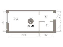 Продается Студия ЖК Европейский берег, дом 45, 21.56  м&sup2;, 5300000 рублей