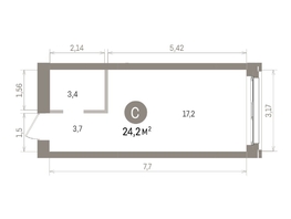 Продается Студия ЖК Европейский берег, дом 32, 24.22  м&sup2;, 6590000 рублей