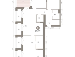 Продается 3-комнатная квартира ЖК Город на озере, 133.68  м&sup2;, 26190000 рублей
