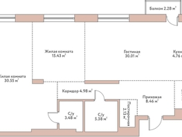 Продается 4-комнатная квартира ЖК Флора и Фауна, 16Б, 108.15  м&sup2;, 31300000 рублей