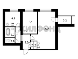 Продается 2-комнатная квартира Дачная ул, 43.9  м&sup2;, 6650000 рублей