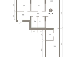 Продается 3-комнатная квартира ЖК Европейский берег, дом 45, 86.69  м&sup2;, 13390000 рублей