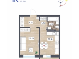 Продается 1-комнатная квартира ЖК Радуга Сибири, дом 10, 36.72  м&sup2;, 4520560 рублей