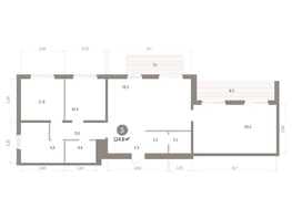 Продается 3-комнатная квартира ЖК Пшеница, дом 5.2, 124.61  м&sup2;, 15760000 рублей