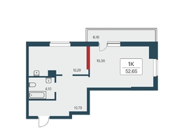 Продается 1-комнатная квартира ЖК Расцветай на Зорге, дом 3, 52.3  м&sup2;, 5600000 рублей