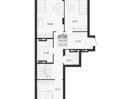 Продается 5-комнатная квартира ЖК Ясный берег, дом 19, бс 2-5, 142.13  м&sup2;, 18466000 рублей