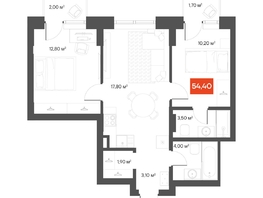 Продается 2-комнатная квартира  Квартал ЩА, 54.4  м&sup2;, 11590000 рублей