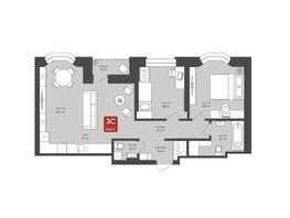 Продается 3-комнатная квартира ЖК Промышленная 7, 61.65  м&sup2;, 10626375 рублей