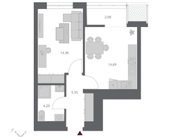 Продается Студия ЖК Беринг, дом 3, 41.67  м&sup2;, 7990000 рублей
