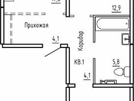Продается 2-комнатная квартира ЖК Самоцветы, Бирюза дом 1, 63.9  м&sup2;, 7261042 рублей