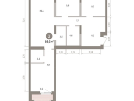 Продается 3-комнатная квартира ЖК Европейский берег, дом 32, 89.54  м&sup2;, 17550000 рублей