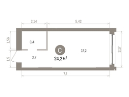 Продается Студия ЖК Европейский берег, дом 32, 24.22  м&sup2;, 7090000 рублей