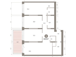 Продается 3-комнатная квартира ЖК Европейский берег, дом 32, 125.51  м&sup2;, 20890000 рублей