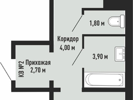 Продается 1-комнатная квартира ЖК На Невельского, 44.3  м&sup2;, 4720000 рублей