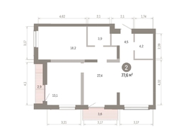 Продается 2-комнатная квартира ЖК Европейский берег, дом 46, 77.57  м&sup2;, 11230000 рублей