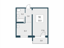 Продается 1-комнатная квартира ЖК Цветной бульвар, дом 4 сек 2, 38.8  м&sup2;, 6280000 рублей