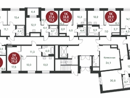 Продается 1-комнатная квартира ЖК Скандинавские кварталы, дом 1, 39.9  м&sup2;, 6675800 рублей